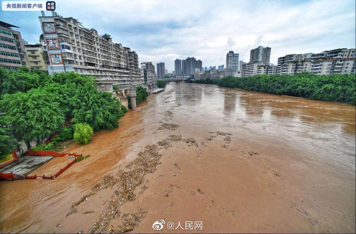 重慶發佈洪水藍色預警9區縣暴雨28條河流明顯漲水