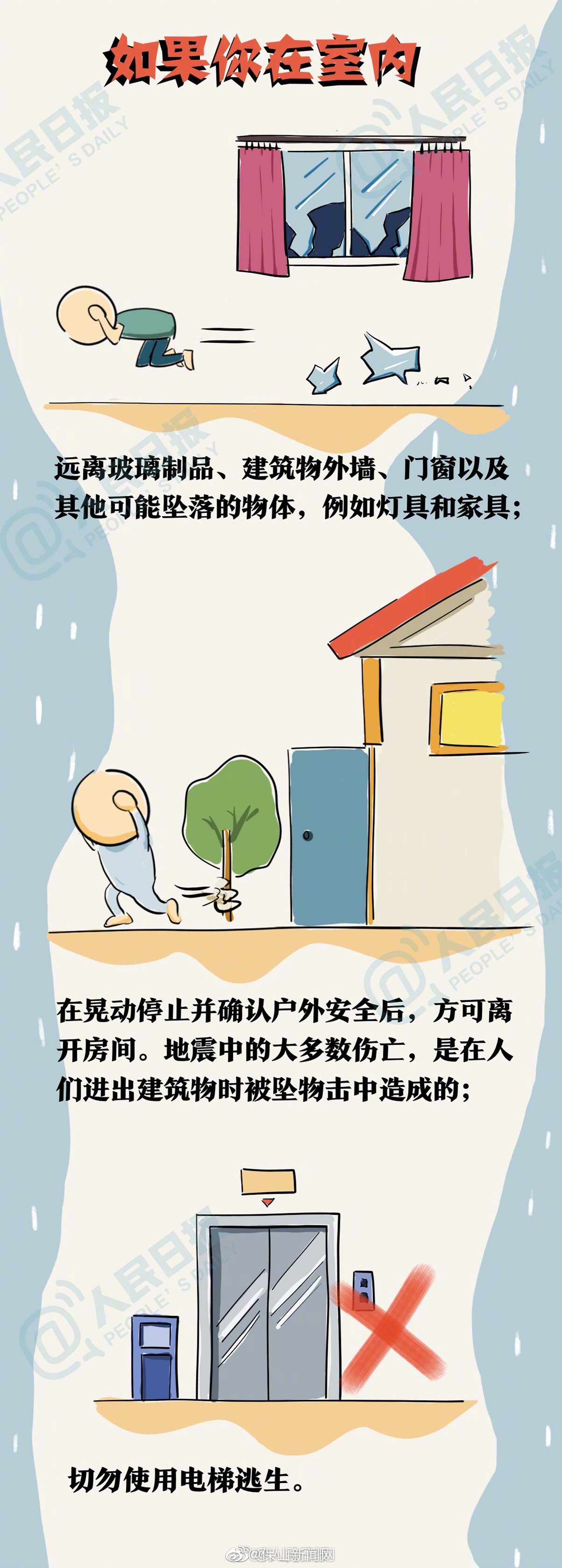 地震来时记住标准求生姿势