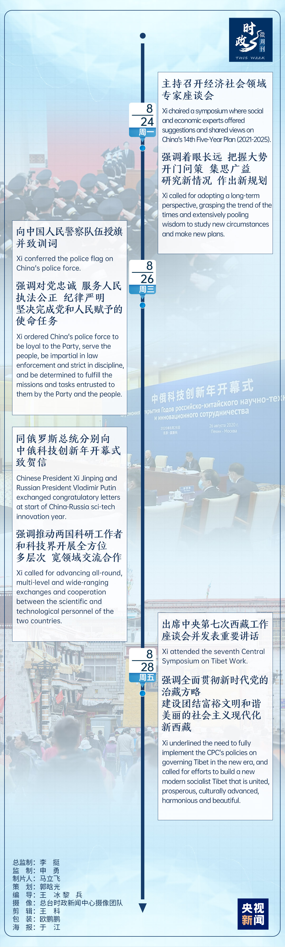 时政微周刊丨总书记的一周（8月24日—8月30日）