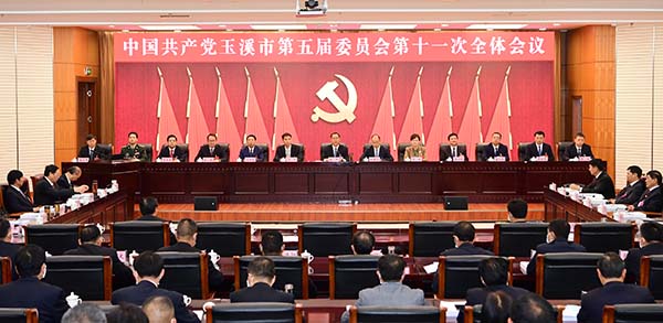 中共玉溪市委五届十一次全会举行