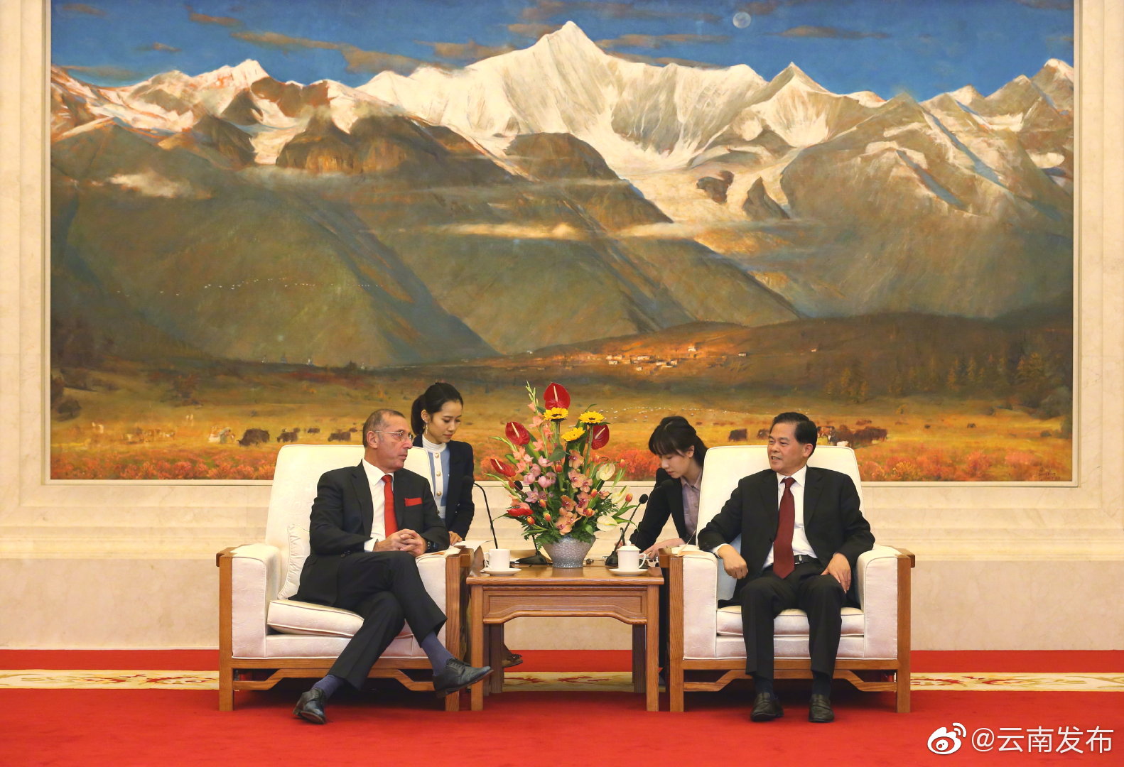 陈豪会见以色列驻华大使何泽伟 