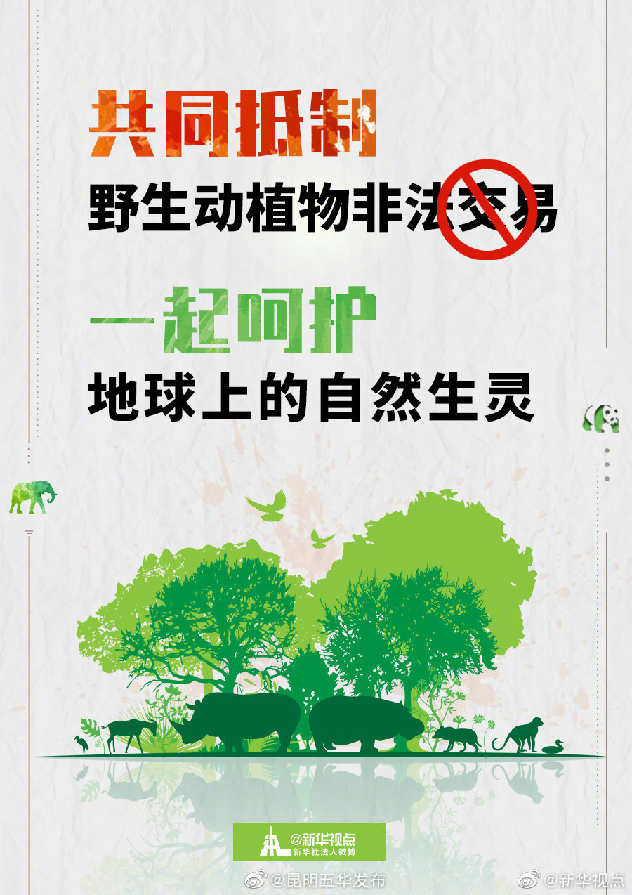 转发!共同抵制野生动植物非法交易 一起呵护地球上的自然生灵
