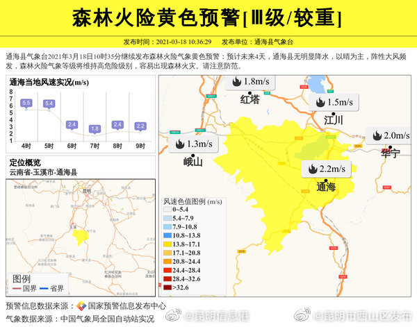 “昆明市西山区发布”微博