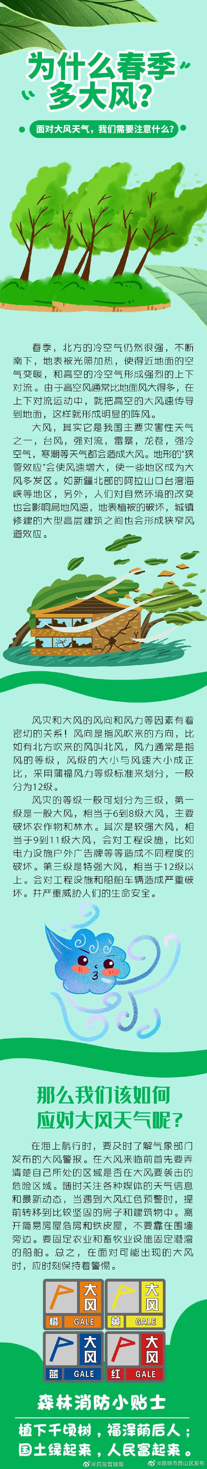 面对大风天气，我们应注意什么？