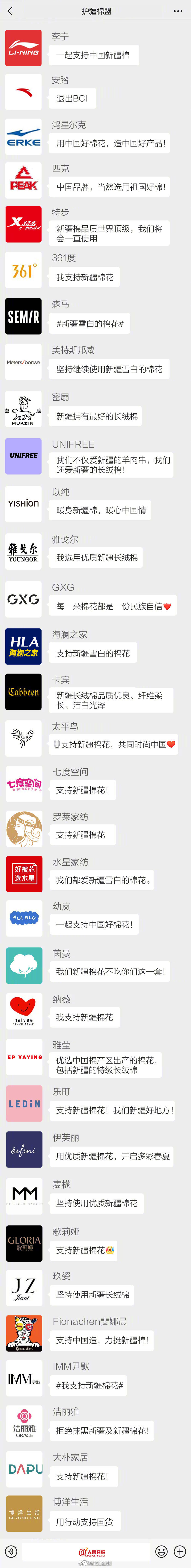 国货发声！这是一张支持新疆棉的大长图