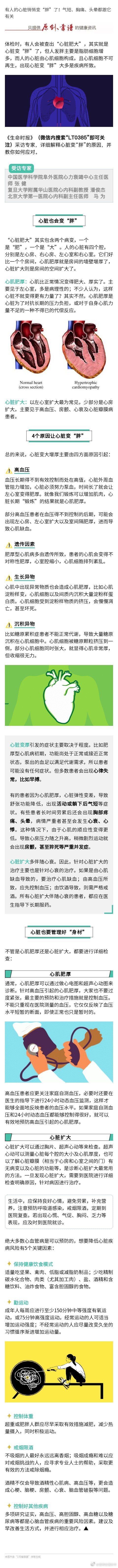 有人的心脏悄悄变“胖”了!气短、胸痛、头晕都跟它有关