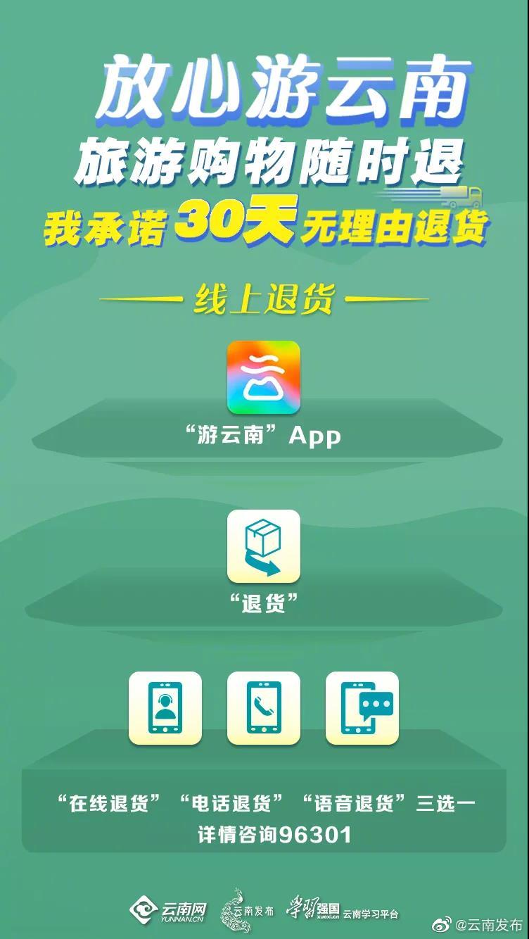 在云南旅游过程中购买旅游商品，只要不满意就可“30天无理由退货”