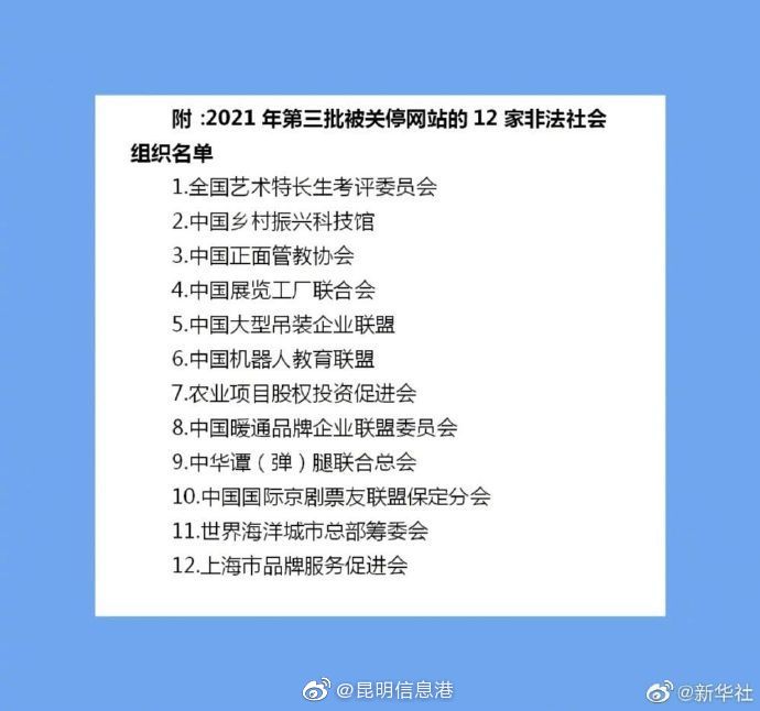 警惕！这12家都是非法社会组织网站