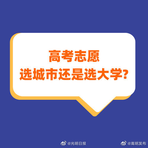 高考志愿选城市还是选大学