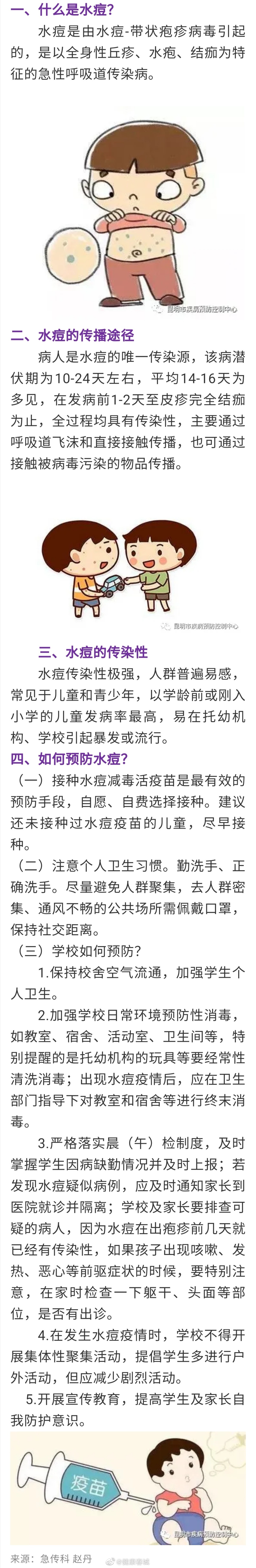 预防水痘小常识
