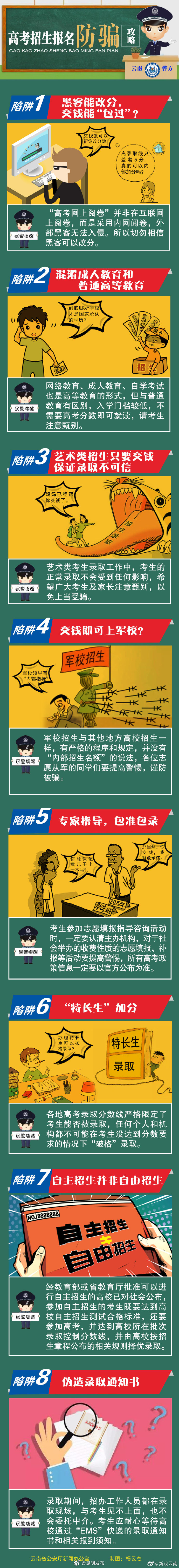 云南高考招生报名防骗攻略