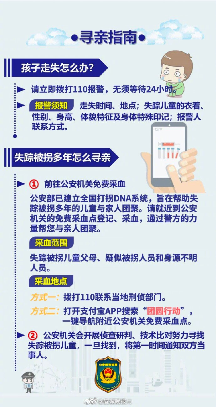 公安部发布寻亲指南
