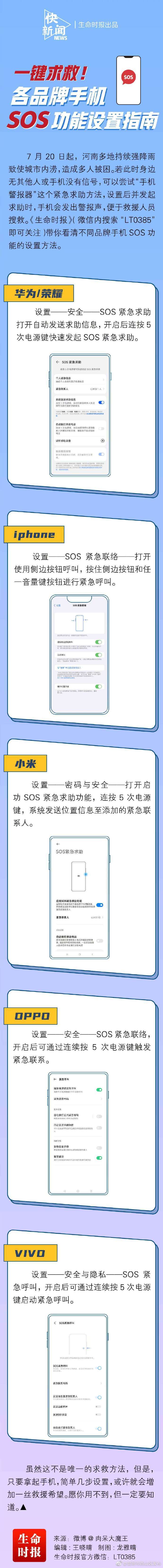 一键求救！各品牌手机SOS功能设置指南