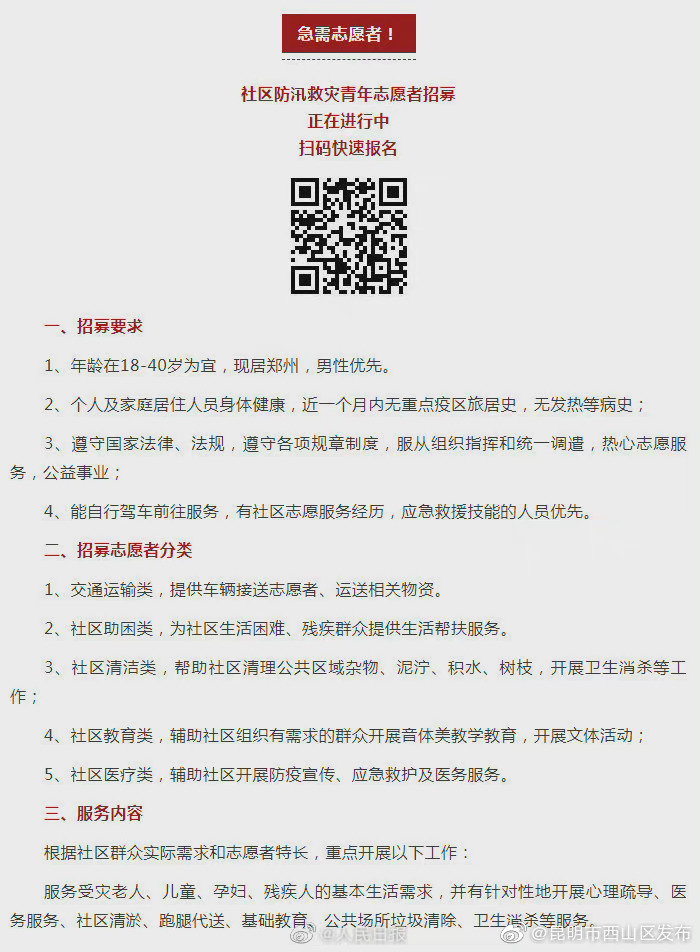 “昆明市西山区发布”微博