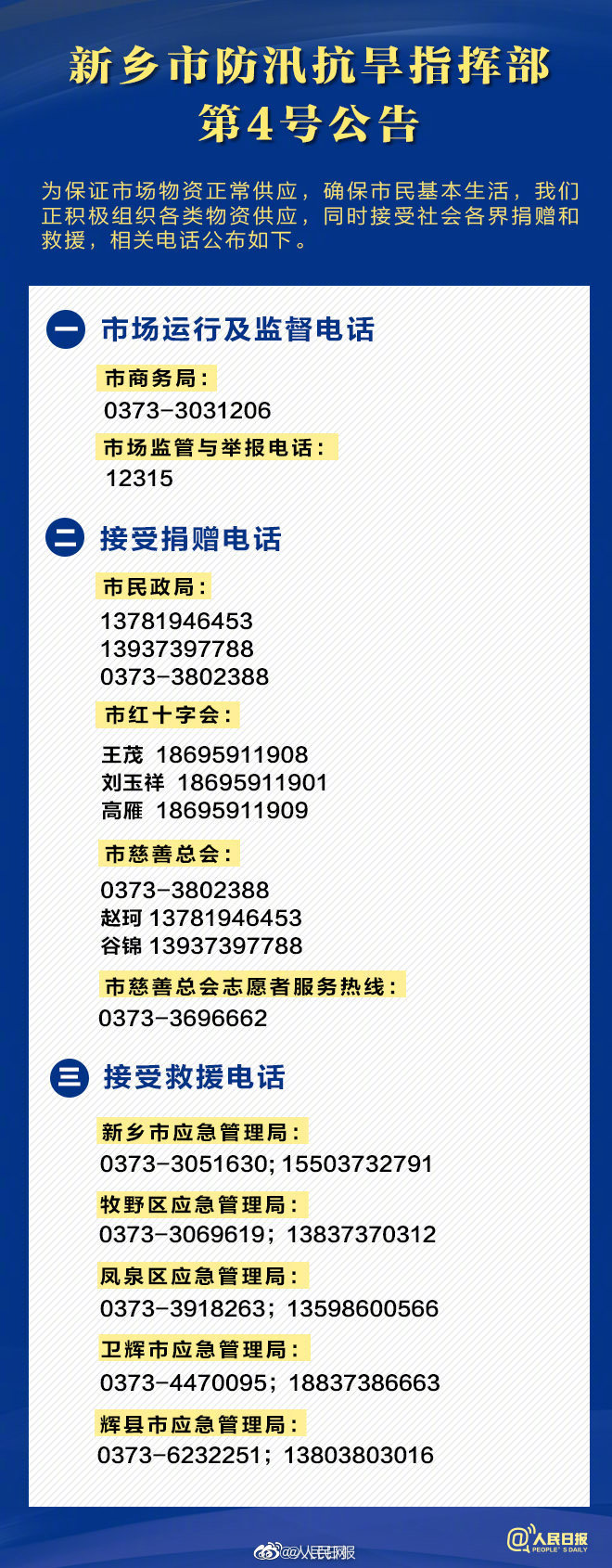 转扩！新乡捐助物资联系方式汇总