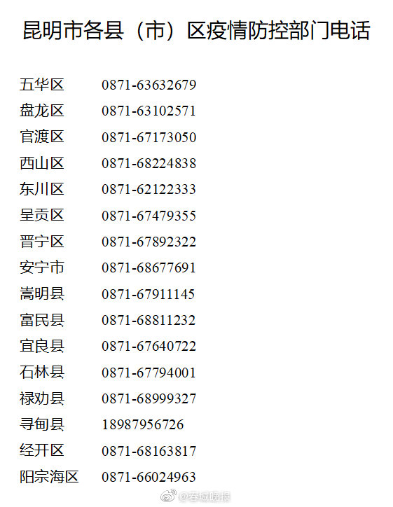 事关出行！昆明市发布疫情防控最新通告