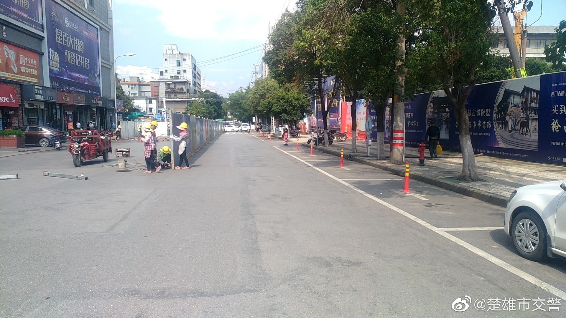 中大街府后街口至怀象街口污水管网围挡施工