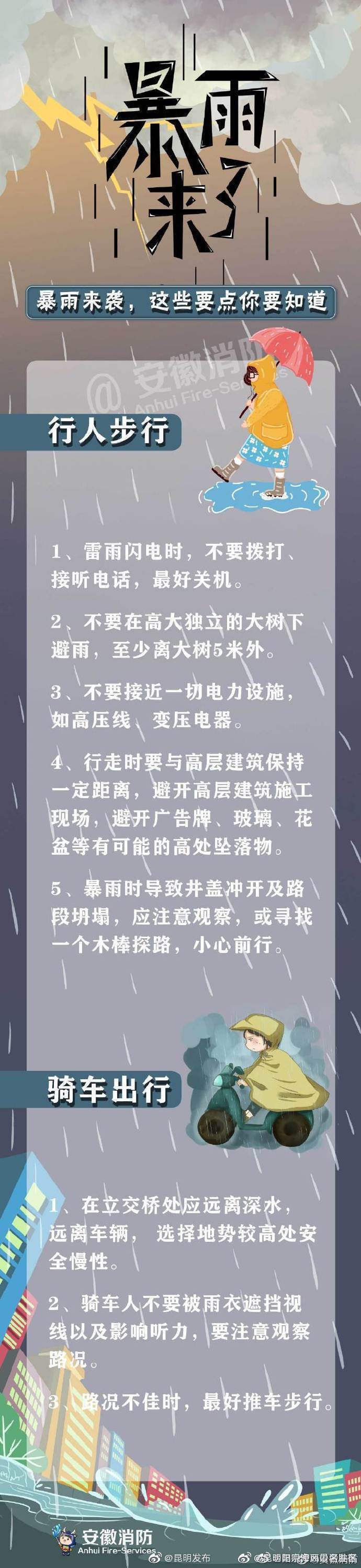 突遇暴雨 我们应该怎么办？