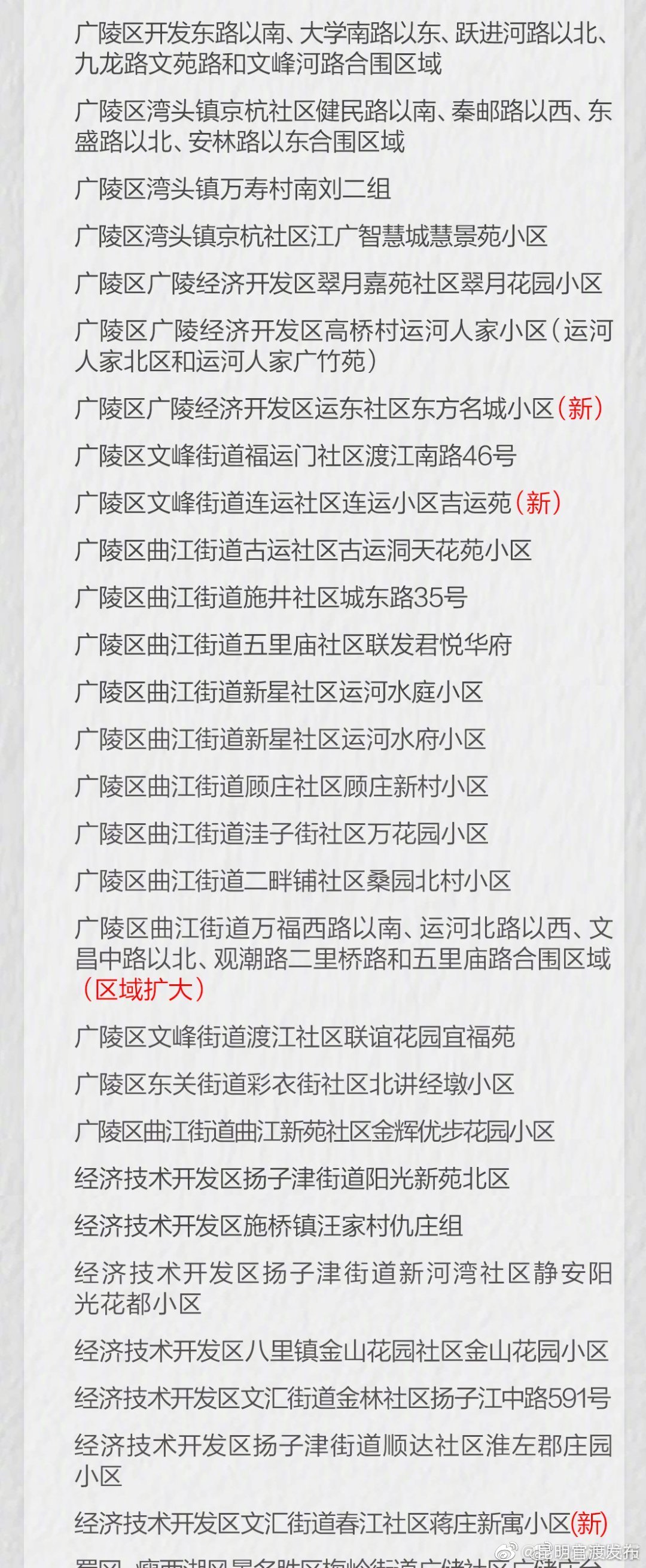 “昆明官渡发布”微博