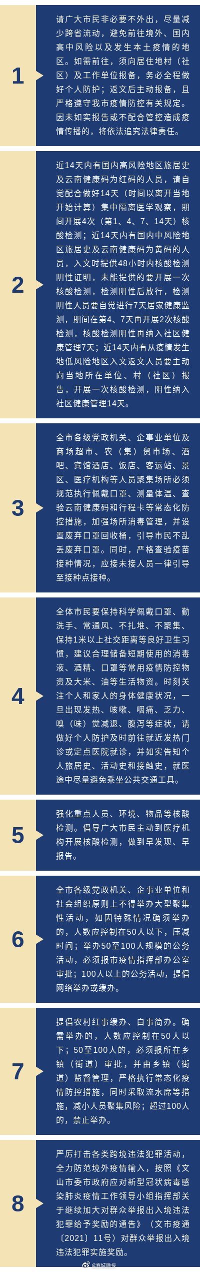 文山市发布防疫措施紧急通告！