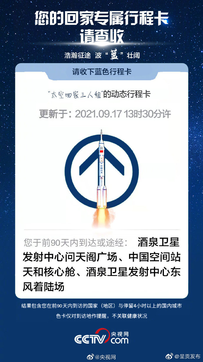 世界上只有他们仨有！太空限定行程卡 