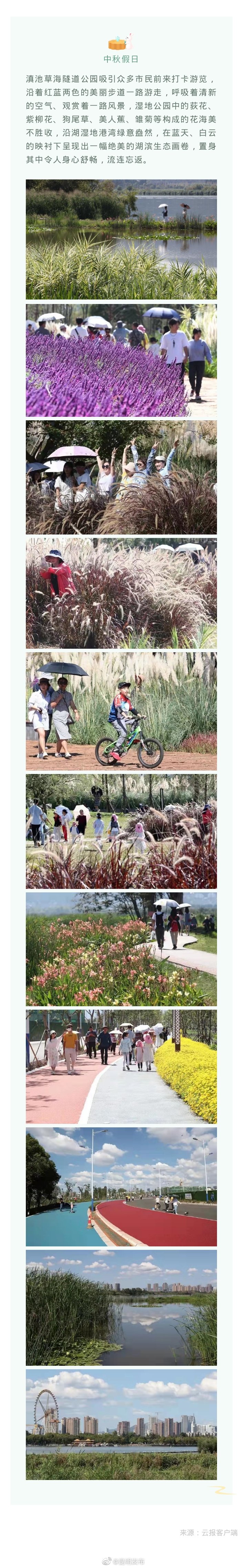 生态休闲！中秋打卡草海隧道公园