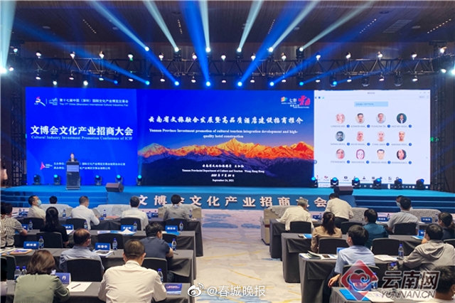 云南54个高品质酒店建设招商引资项目亮相深圳文化产业招商大会