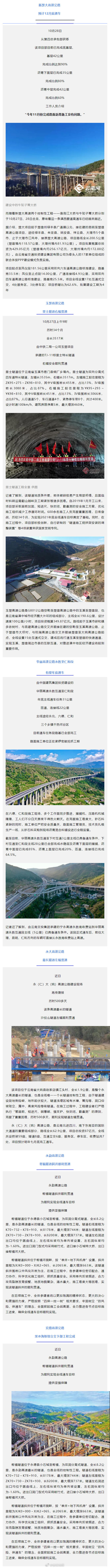 云南这几条在建的高速公路有新进展！
