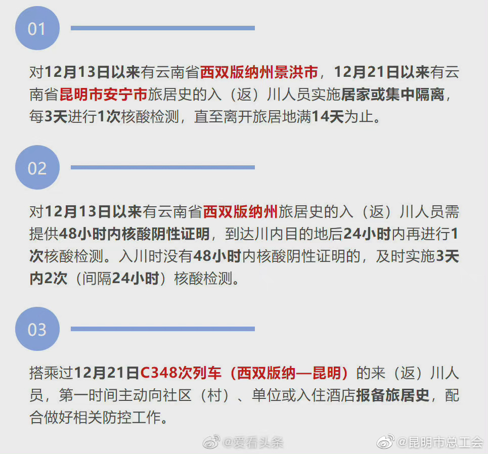 这些云南入返川人员请注意 !四川疾控紧急提醒