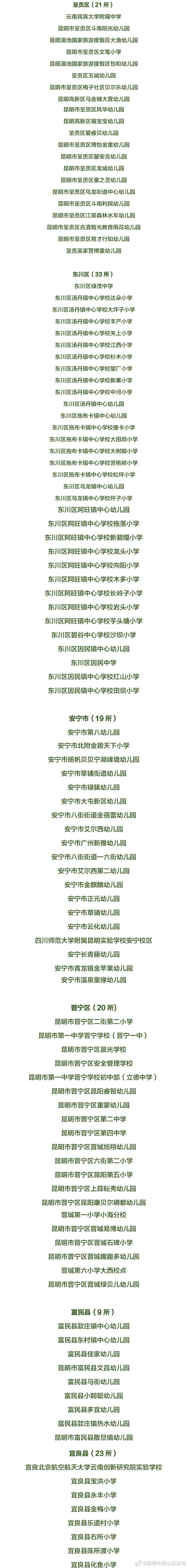“昆明市西山区发布”微博