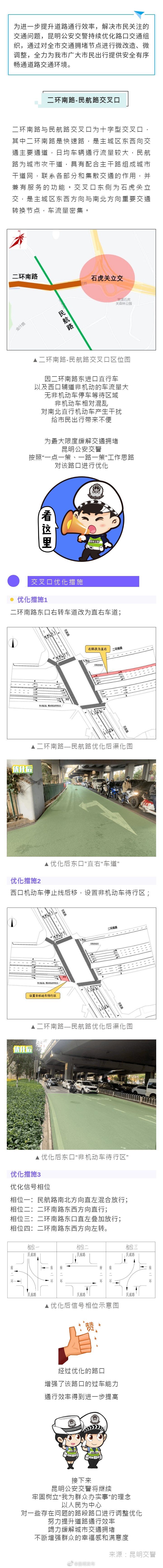 二环南路与民航路新增非机动车待行区！你发现了吗？
