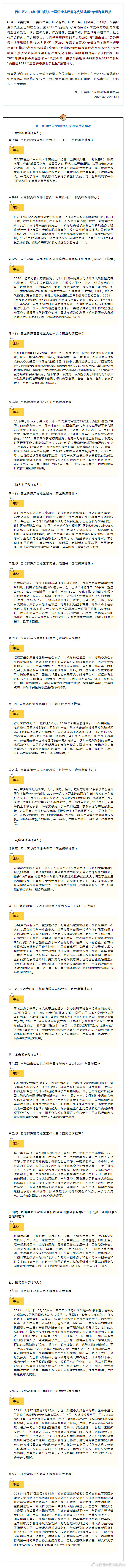 “昆明市西山区发布”微博