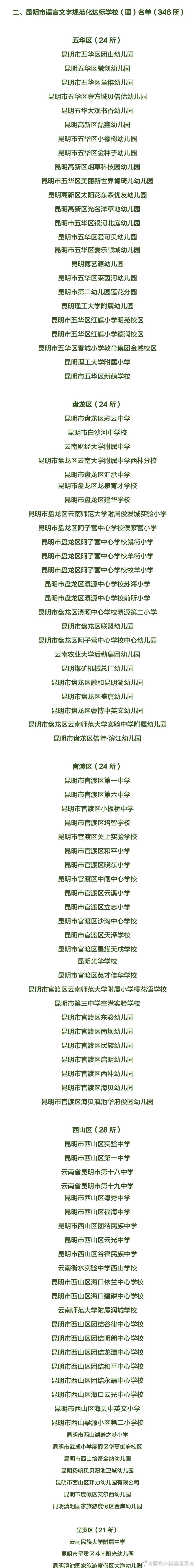 “昆明市西山区发布”微博