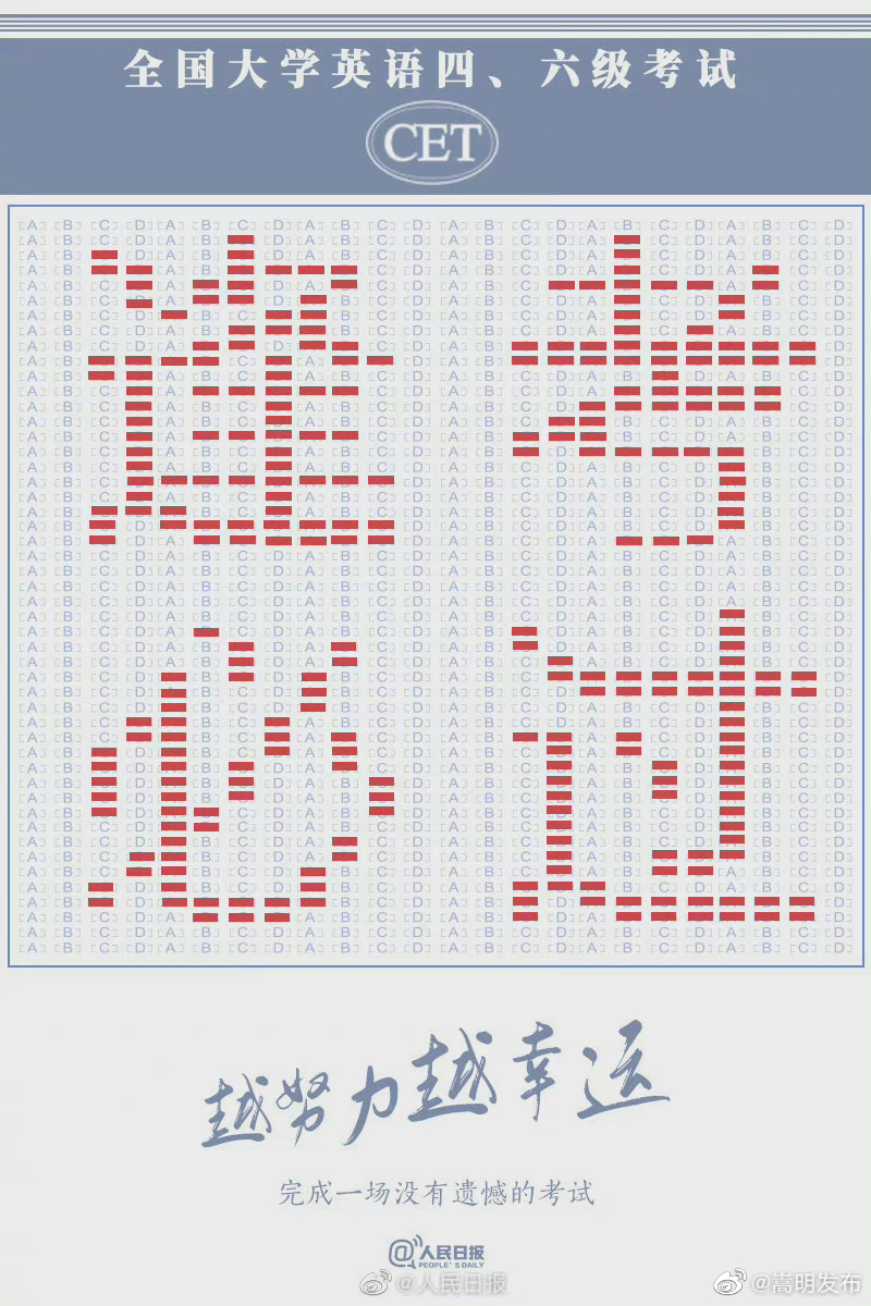 愿你逢考必过！收好这张四六级加油卡