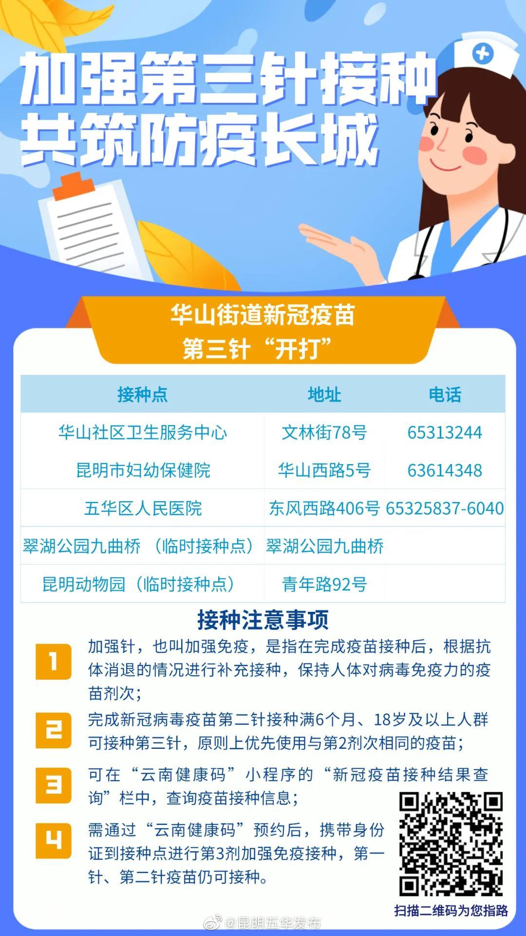华山街道2022年1月5日疫苗接种信息