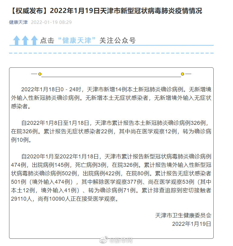 天津增本土确诊14例