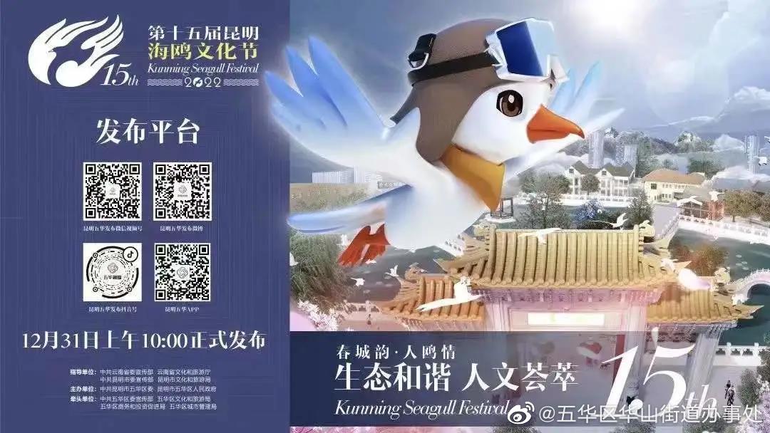 2022第十五届昆明海鸥文化节来啦！