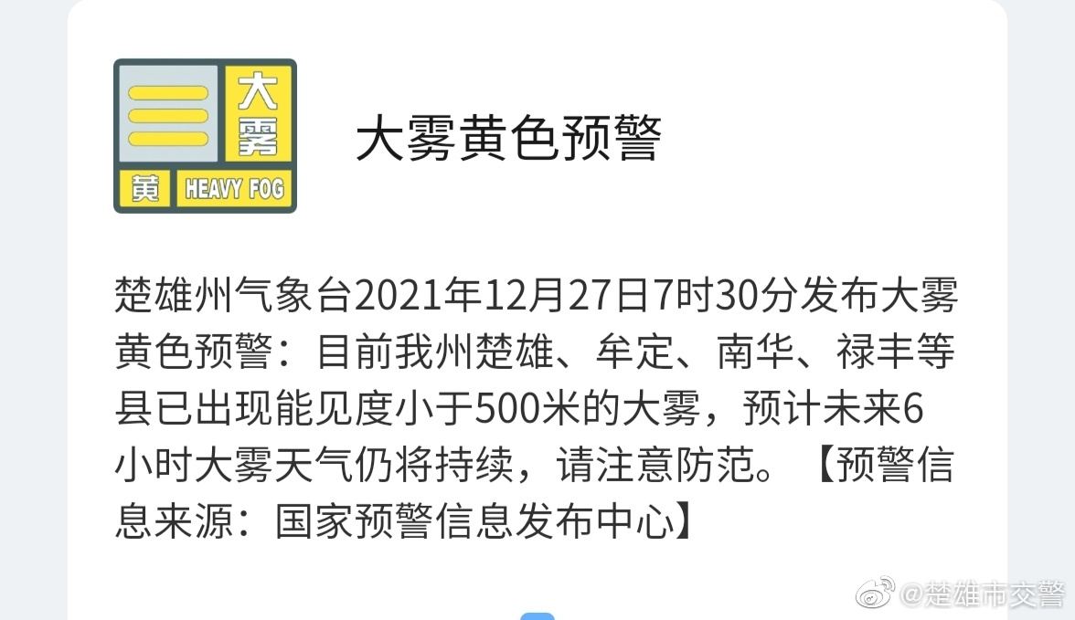 楚雄市交警微博