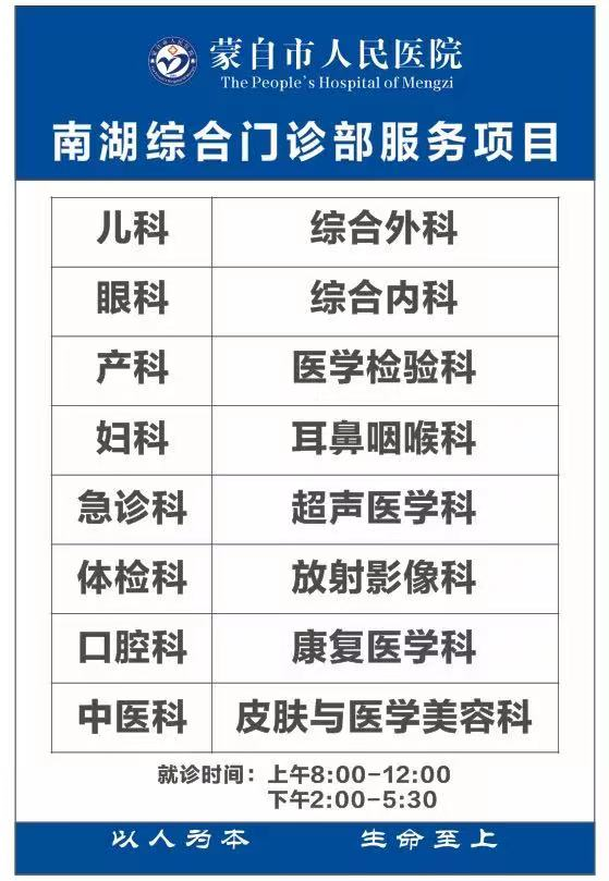 蒙自市人民医院快讯