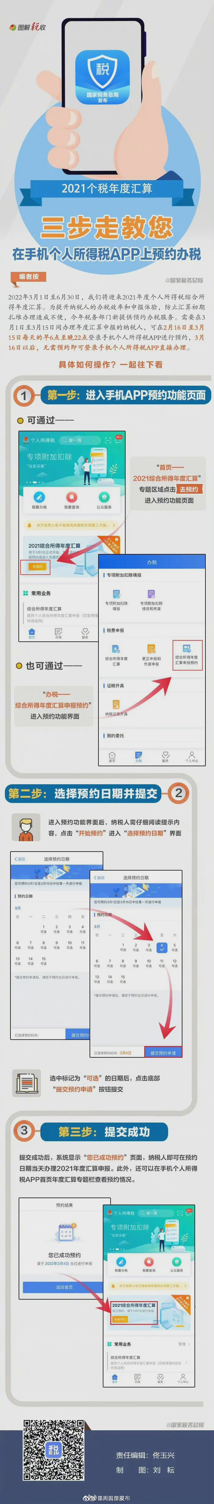 周知！2021个税年度汇算可用APP预约