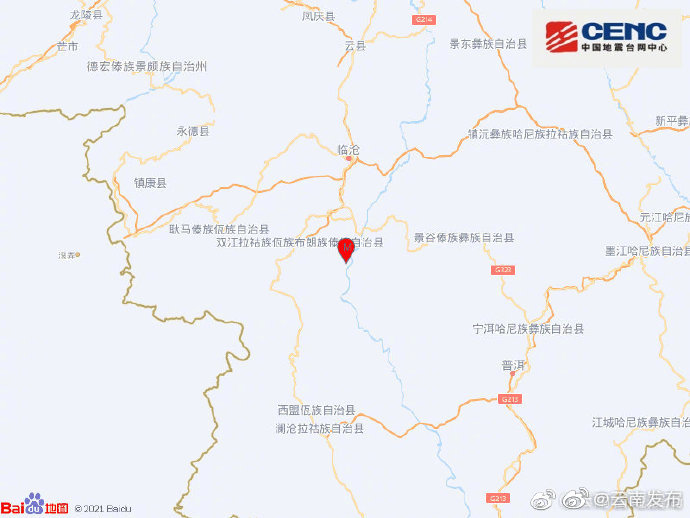 临沧市双江县发生3.0级地震