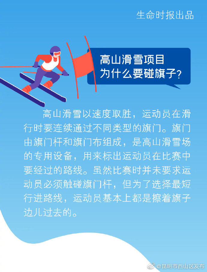 ⑯高山滑雪项目为什么要碰旗子？