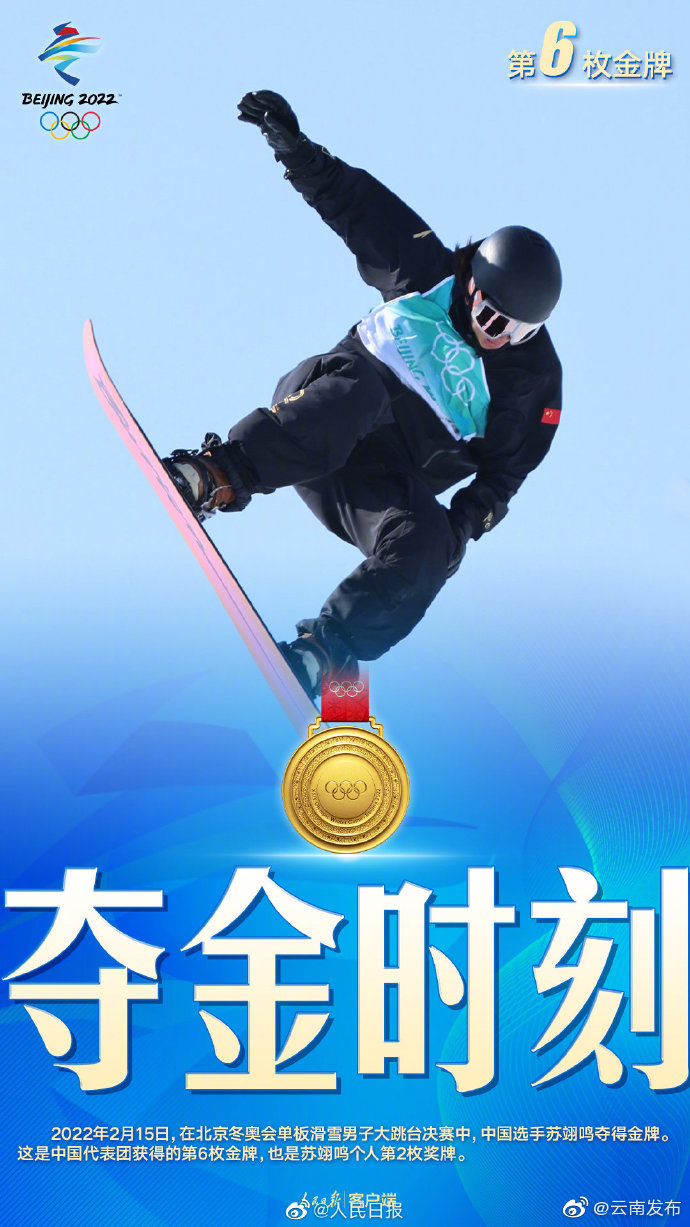 中国第6金！