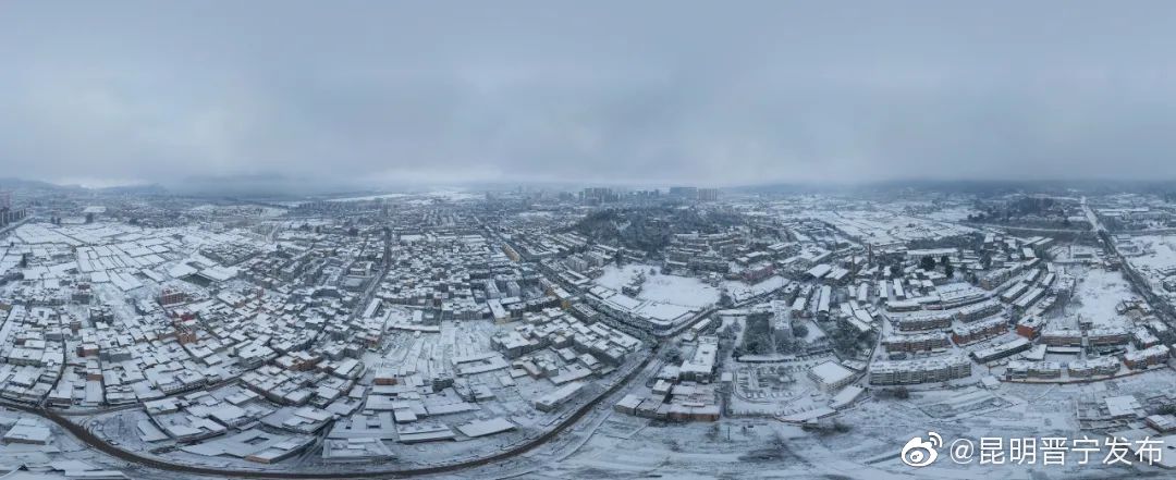 晋宁普降春雪 预计23号气温开始回升