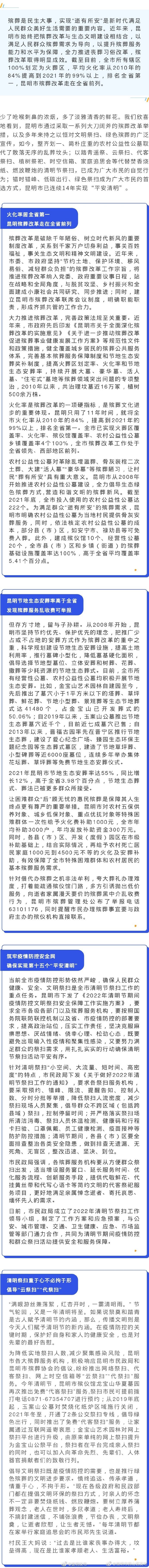 昆明：殡葬改革惠民生 文明祭扫树新风