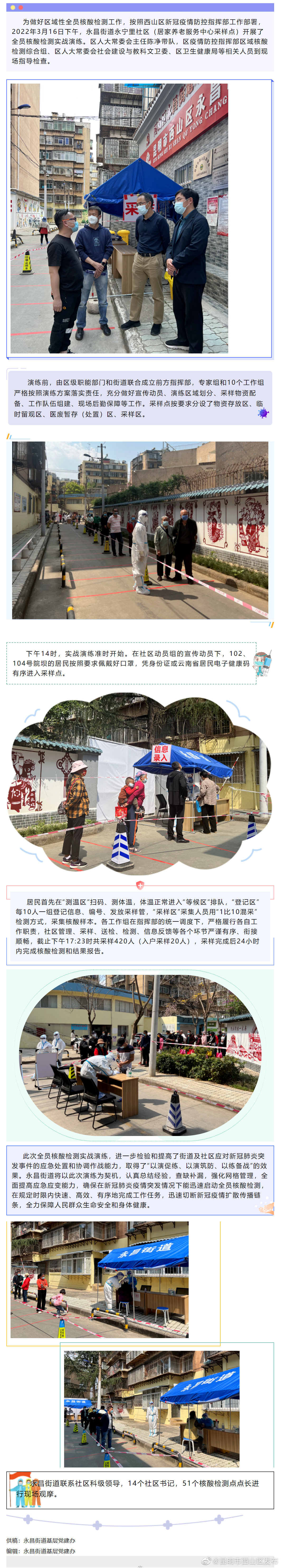 永昌街道开展全员新冠核酸检测实战演练