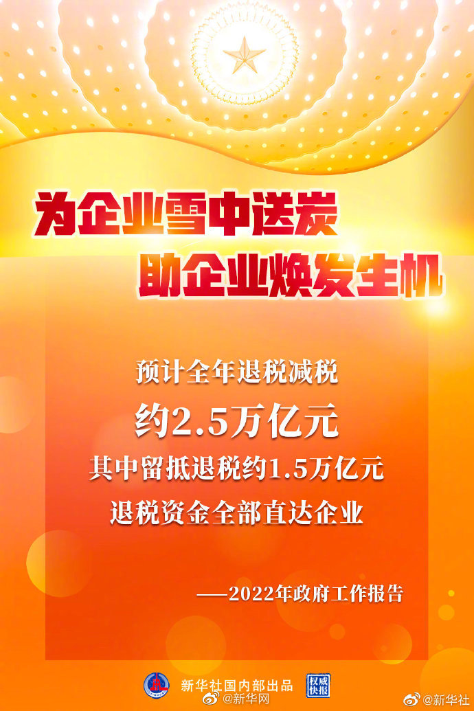 权威快报|预计全年退税减税约2.5万亿元