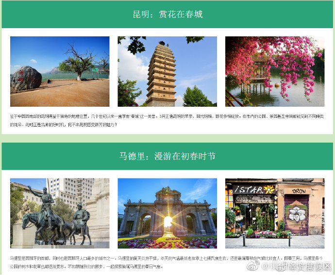 世界旅游城市三月主题推荐 