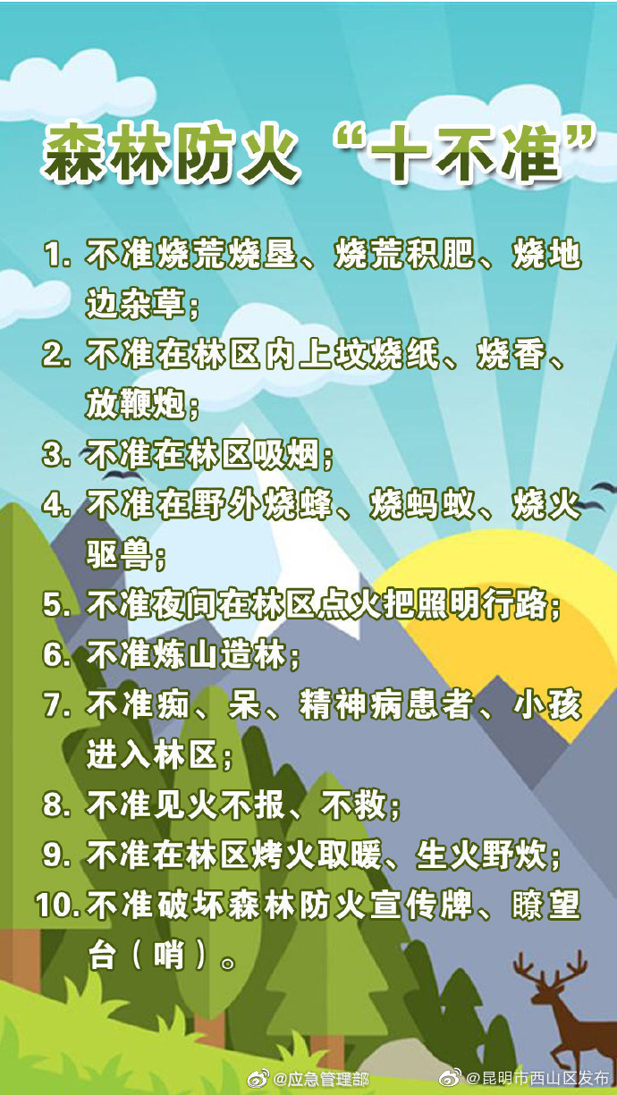 森林防火“十不准”