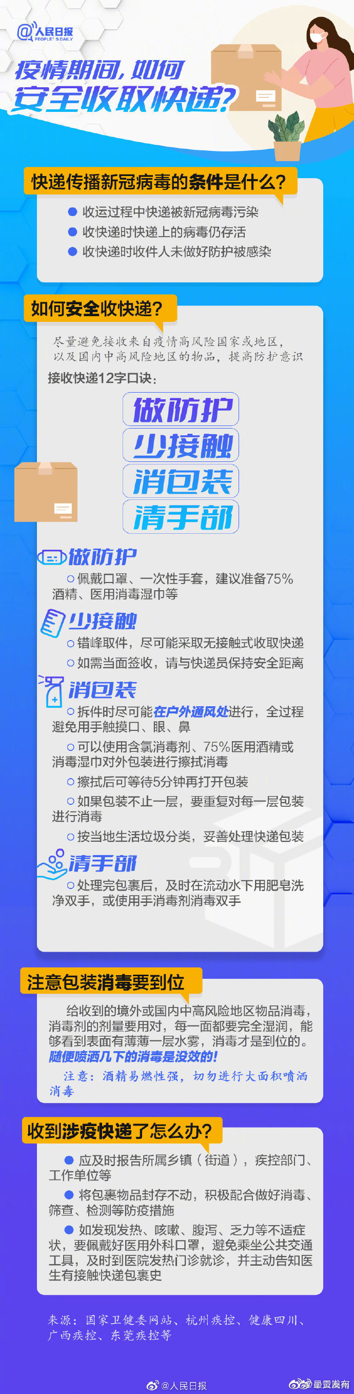 转发提醒！疫情期间怎样安全收取快递